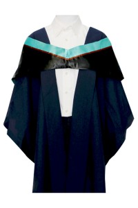 量身訂製藍色畢業袍披巾      設計藝術大師香港理工大學畢業袍       碩士畢業      畢業袍生產商  PolyU  DA557